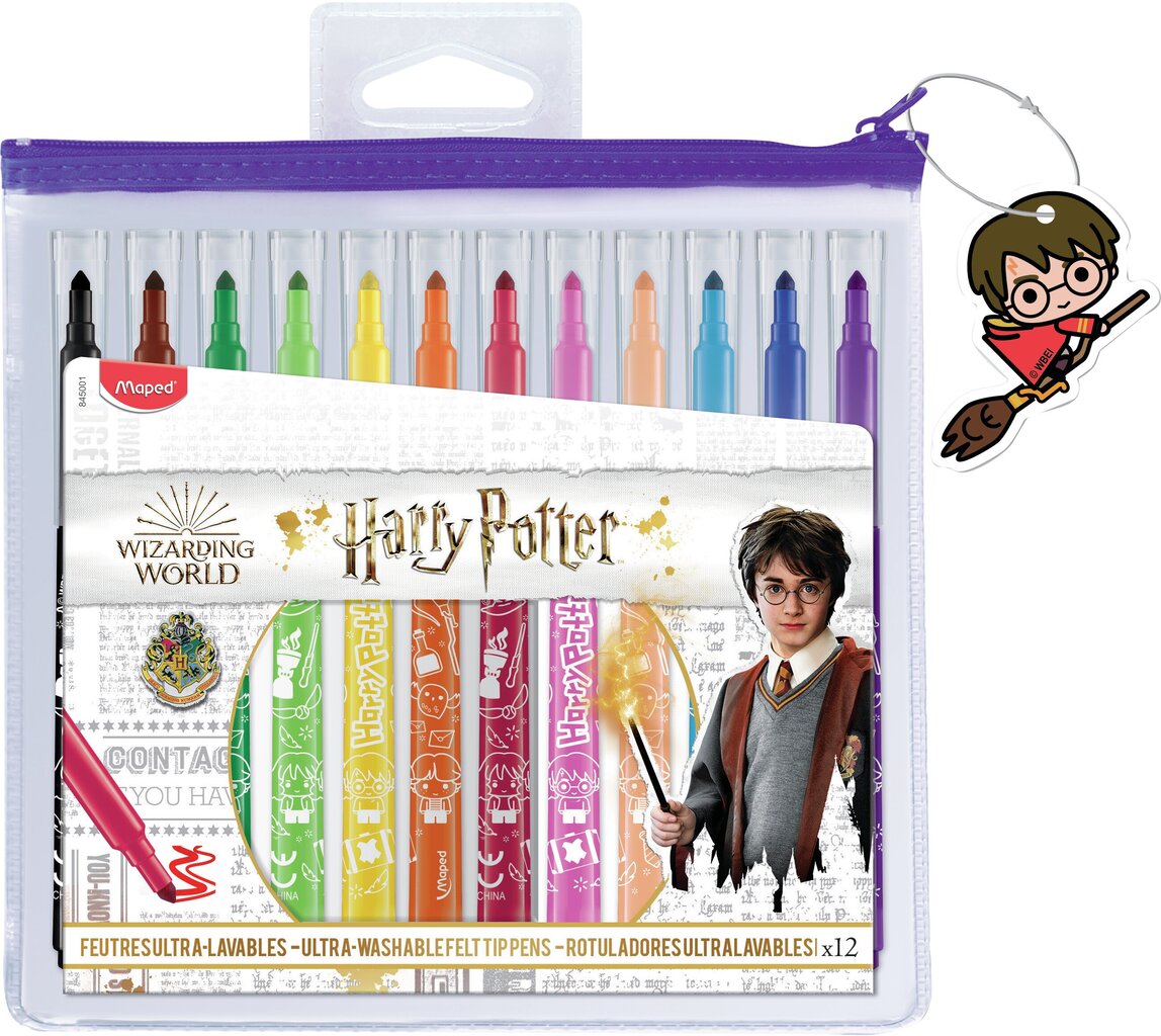 Flomasteri MAPED Harry Potter 3.6mm 12 krāsas цена и информация | Modelēšanas un zīmēšanas piederumi | 220.lv