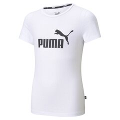 Детская спортивная футболка Puma ESS Logo Tee G Jr 587029 02, белая цена и информация | Рубашки для мальчиков | 220.lv