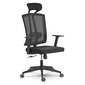 Biroja krēsls ar mikro sietu, melns cena un informācija | Biroja krēsli | 220.lv