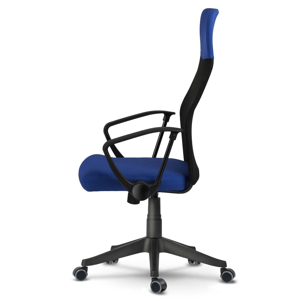 Biroja krēsls ar mikrosietu, zils un melns cena un informācija | Biroja krēsli | 220.lv
