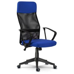 Biroja krēsls ar mikrosietu, zils un melns цена и информация | Офисные кресла | 220.lv