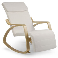 Кресло-качалка белый цена и информация | Садовые стулья, кресла, пуфы | 220.lv