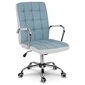 Biroja krēsls, tekstila, zils un balts cena un informācija | Biroja krēsli | 220.lv
