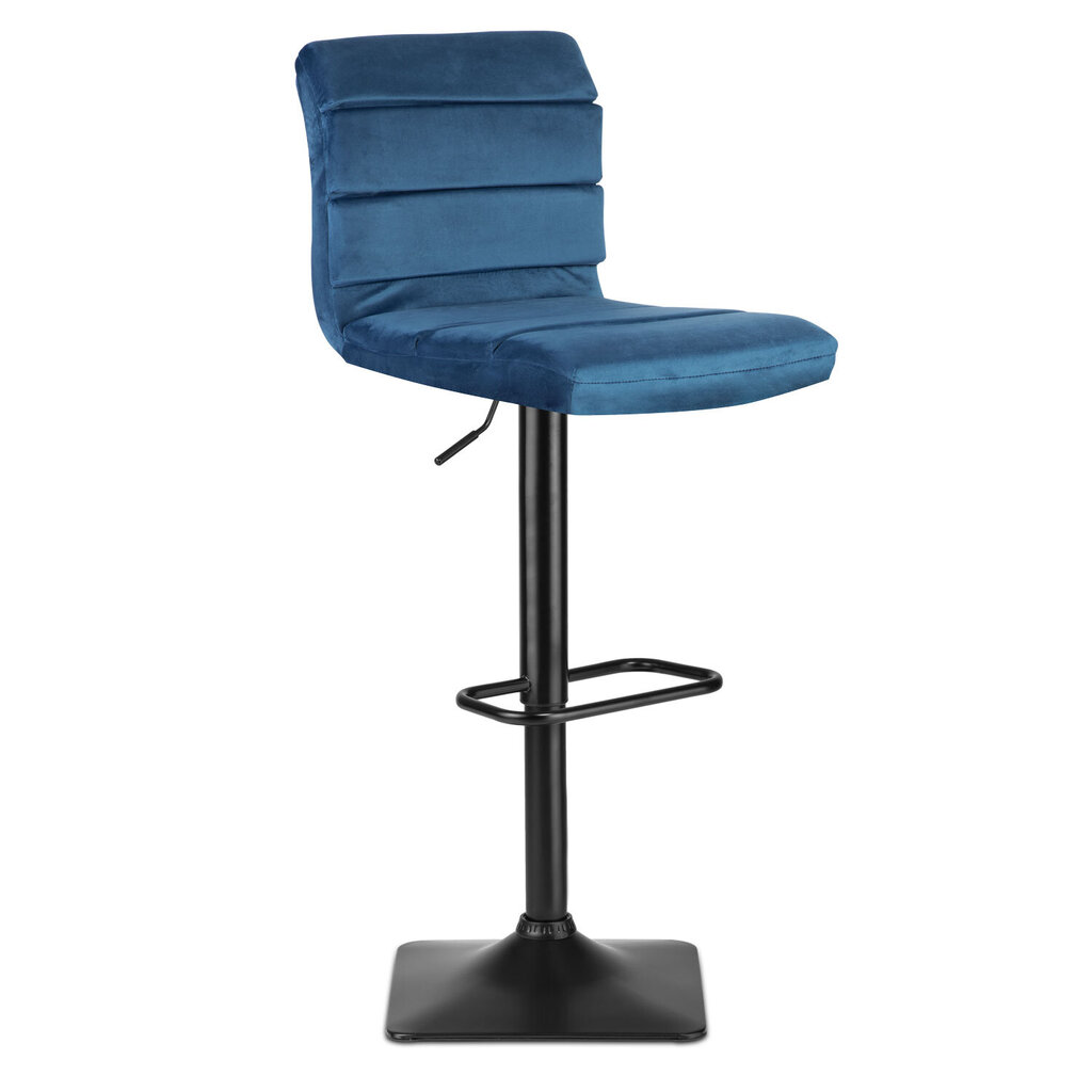 Bāra krēsls ar atzveltni, zils cena un informācija | Virtuves un ēdamistabas krēsli | 220.lv