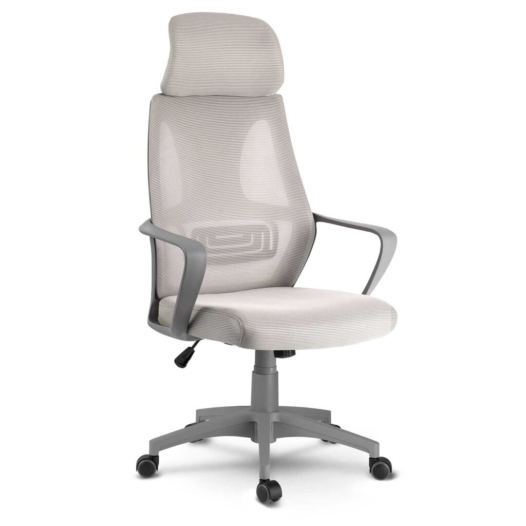 Biroja krēsls ar mikro sietu, gaiši pelēks cena un informācija | Biroja krēsli | 220.lv
