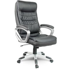 Офисное кожаное кресло Eago, черное  цена и информация | Офисные кресла | 220.lv