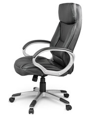 Biroja krēsls, āda, Eago melns cena un informācija | Biroja krēsli | 220.lv