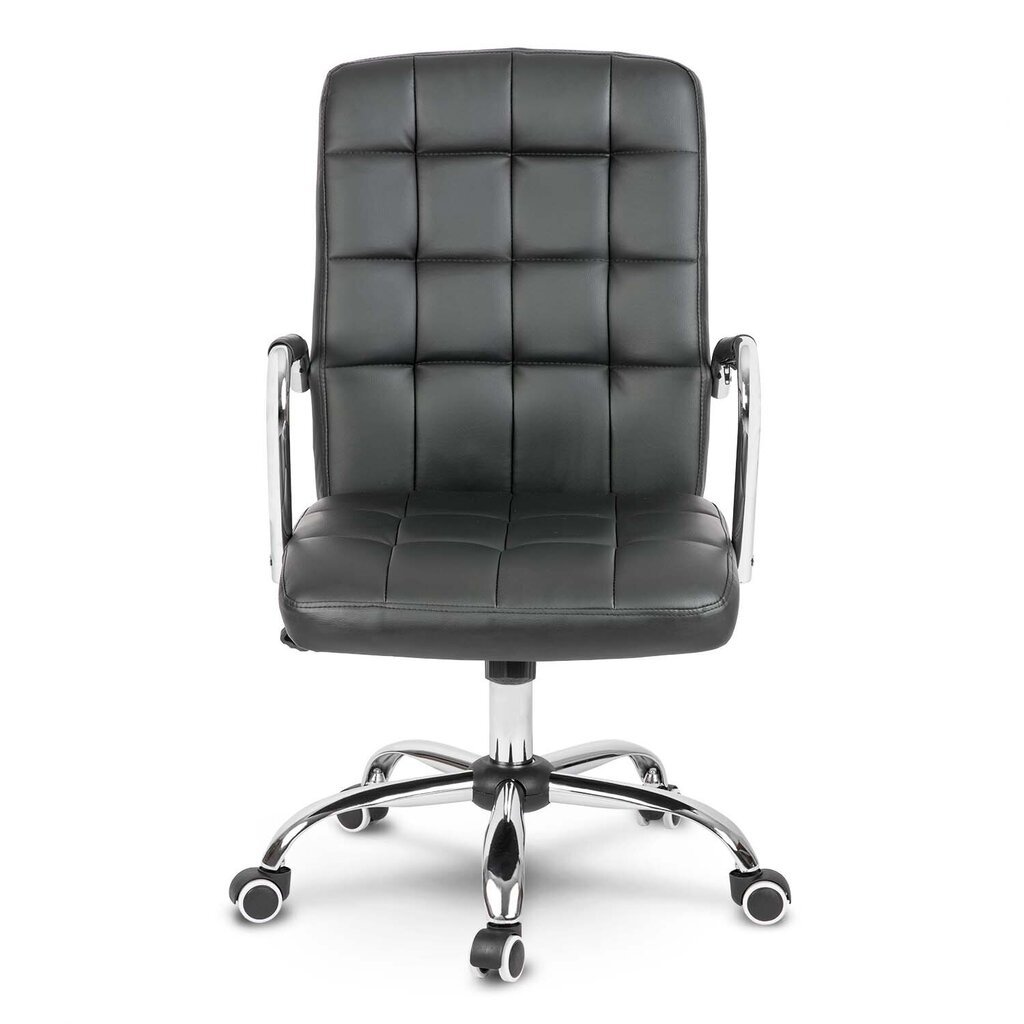 Biroja krēsls, āda, Benton, melns цена и информация | Biroja krēsli | 220.lv