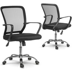 Biroja krēsls, ar mikro sietu, melns цена и информация | Офисные кресла | 220.lv