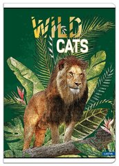 Klade A5, 52 lpp, 80 g, rūtiņu, Wild Cats cena un informācija | Burtnīcas un papīra preces | 220.lv