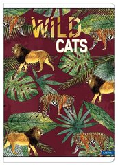 Тетрадь Lastva Wild Cats А4, 80 г/м, 52 листа, строки цена и информация | Тетради и бумажные товары | 220.lv