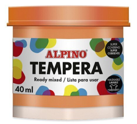 Guaša (tempera), Alpino, 40 ml, oranža cena un informācija | Modelēšanas un zīmēšanas piederumi | 220.lv