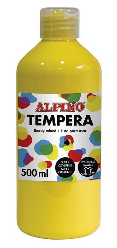 Guaša (tempera), Alpino, 500 ml, dzeltena цена и информация | Modelēšanas un zīmēšanas piederumi | 220.lv