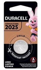 Baterija Duracel Lithium, CR2025, 1 gab. cena un informācija | Baterijas | 220.lv