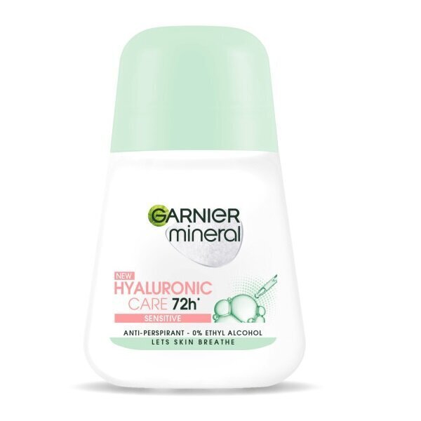 Rullīša dezodorants Garnier Mineral Hyaluronic Care 72H Sensitive 50 ml цена и информация | Dezodoranti | 220.lv