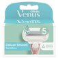 Skūšanas galviņas Gillette Venus Deluxe Smooth Sensitive, 4 gab. cena un informācija | Skūšanās piederumi, kosmētika | 220.lv