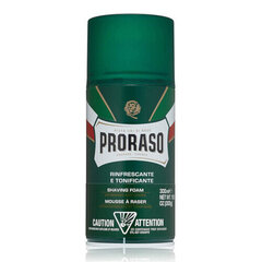 Proraso Green Shaving Foam - Refreshing shaving foam with eucalyptus 50ml цена и информация | Косметика и средства для бритья | 220.lv