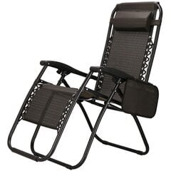 Atpūtas krēsls Springos Zero Gravity GC0001, melns cena un informācija | Sauļošanās krēsli | 220.lv