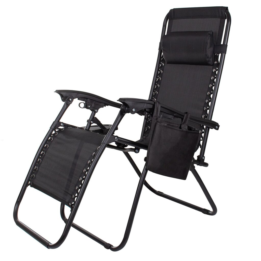 Krēsls Springos GC0009, melns cena un informācija | Sauļošanās krēsli | 220.lv