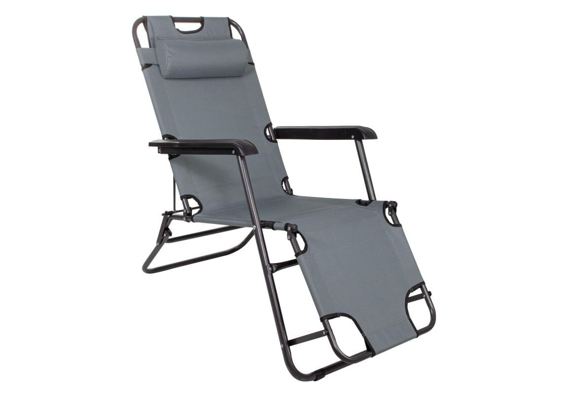 Krēsls Springos Garden GC0013, pelēks цена и информация | Sauļošanās krēsli | 220.lv