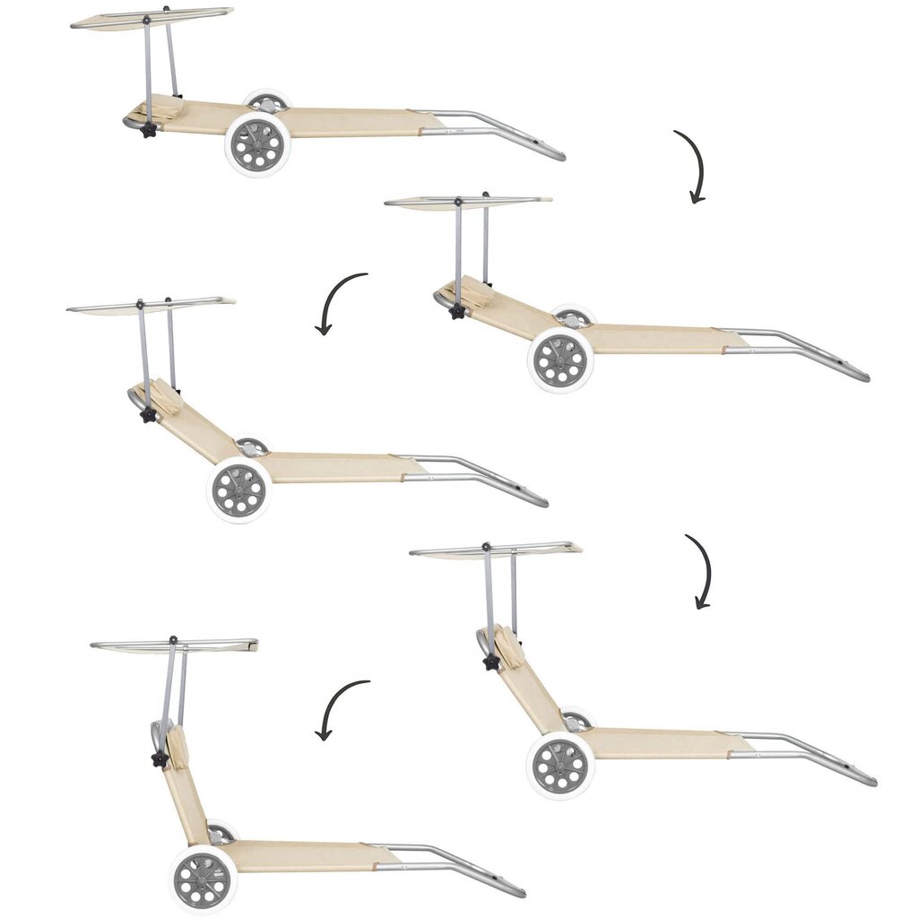 Atpūtas krēsls Springos Beach GC0041, smilšu krāsa цена и информация | Sauļošanās krēsli | 220.lv