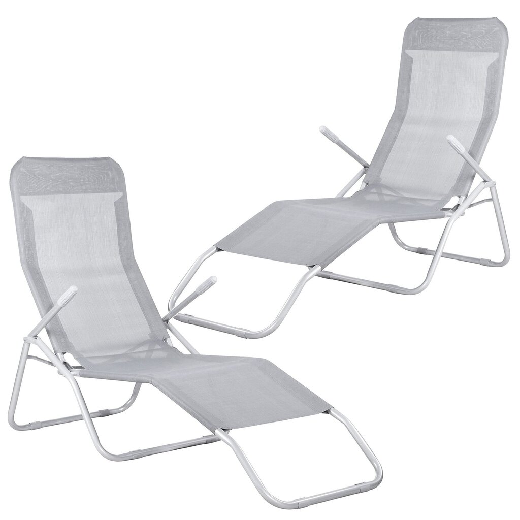 Krēsls Springos GC0015, pelēks цена и информация | Sauļošanās krēsli | 220.lv