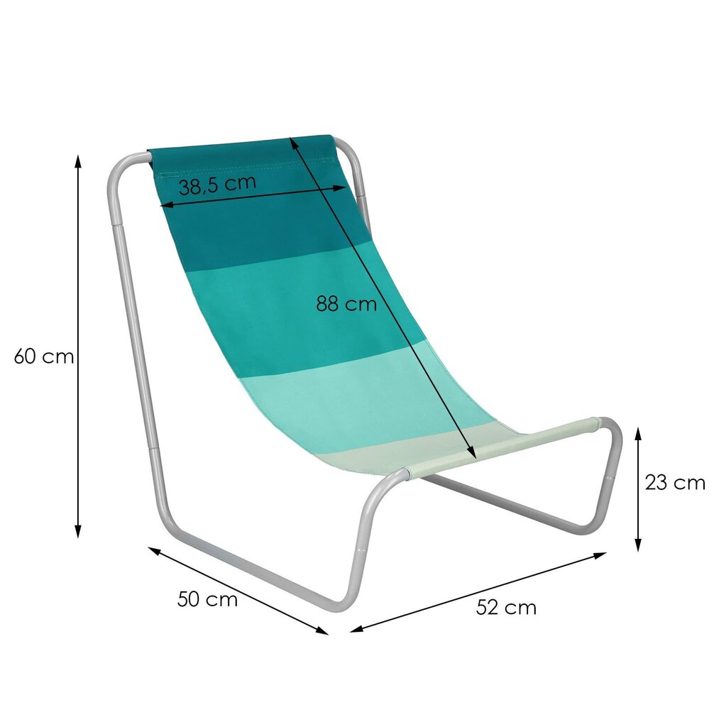 Krēsls Springos GC0025, zaļš cena un informācija | Sauļošanās krēsli | 220.lv