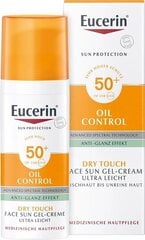 Eucerin Protective Cream Gel lotion for face Oil Control SPF 50+ 50 ml 50ml цена и информация | Кремы от загара | 220.lv