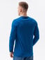 Vīriešu krekls ar garām piedurknēm Ombre L133 zils cena un informācija | Vīriešu T-krekli | 220.lv