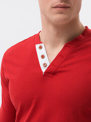 Vīriešu krekls ar garām piedurknēm Ombre L133 sarkans cena un informācija | Vīriešu T-krekli | 220.lv