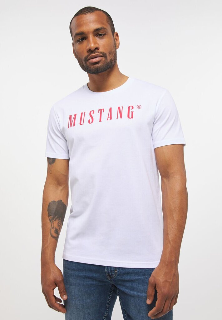Mustang vīriešu T-krekls, balts cena un informācija | Vīriešu T-krekli | 220.lv
