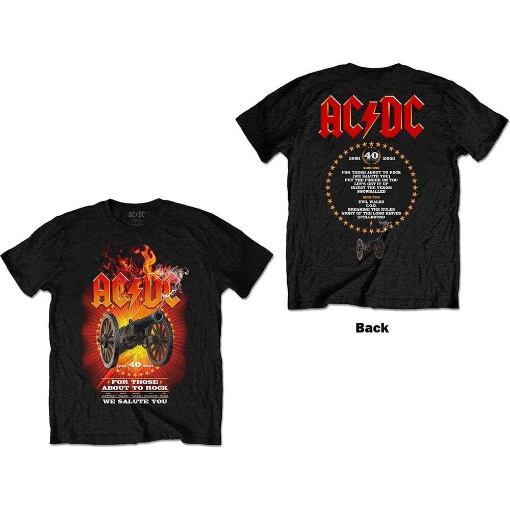 AC/DC FTATR 40th Vīriešu T krekls ar īsām piedurknēm цена и информация | Vīriešu T-krekli | 220.lv