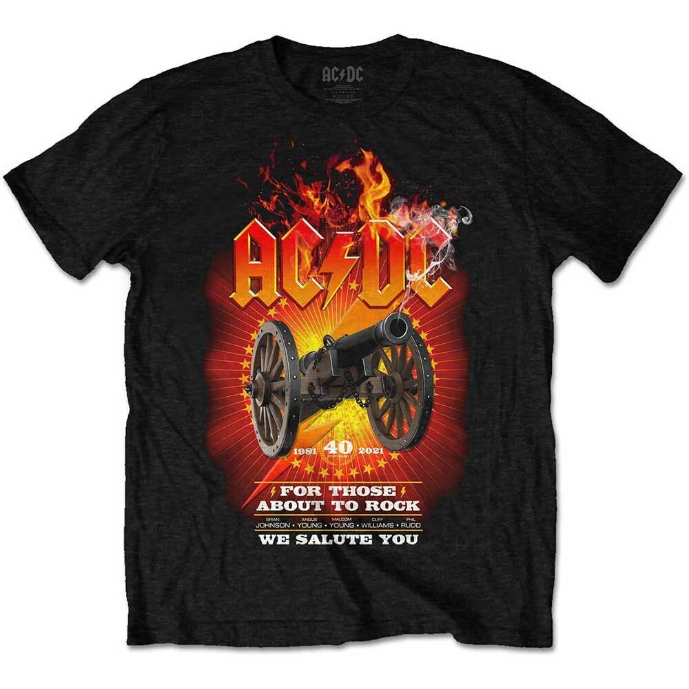 AC/DC FTATR 40th Vīriešu T krekls ar īsām piedurknēm cena un informācija | Vīriešu T-krekli | 220.lv