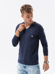 Vīriešu krekls ar garām piedurknēm Ombre L134 tumši zils cena un informācija | Vīriešu T-krekli | 220.lv