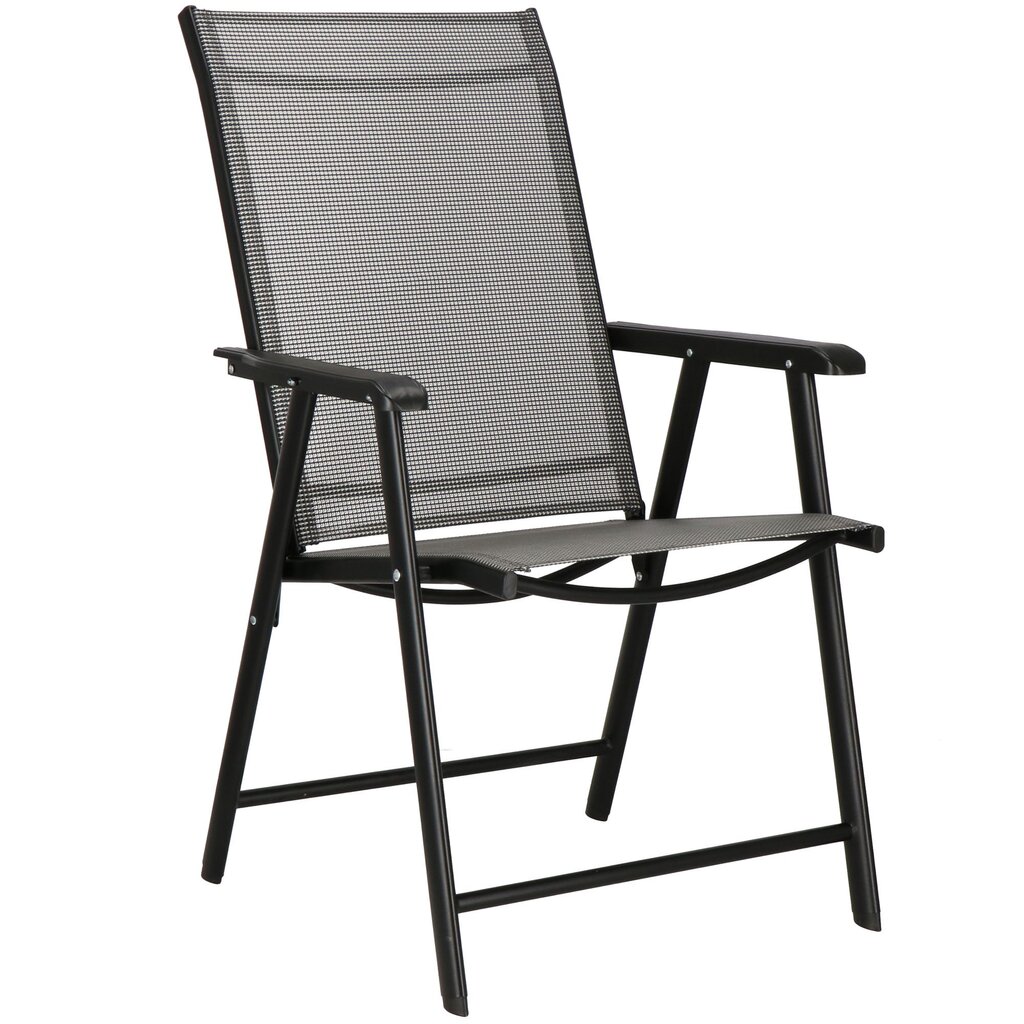 Dārza krēsls Springos GC0022, melns cena un informācija | Dārza krēsli | 220.lv