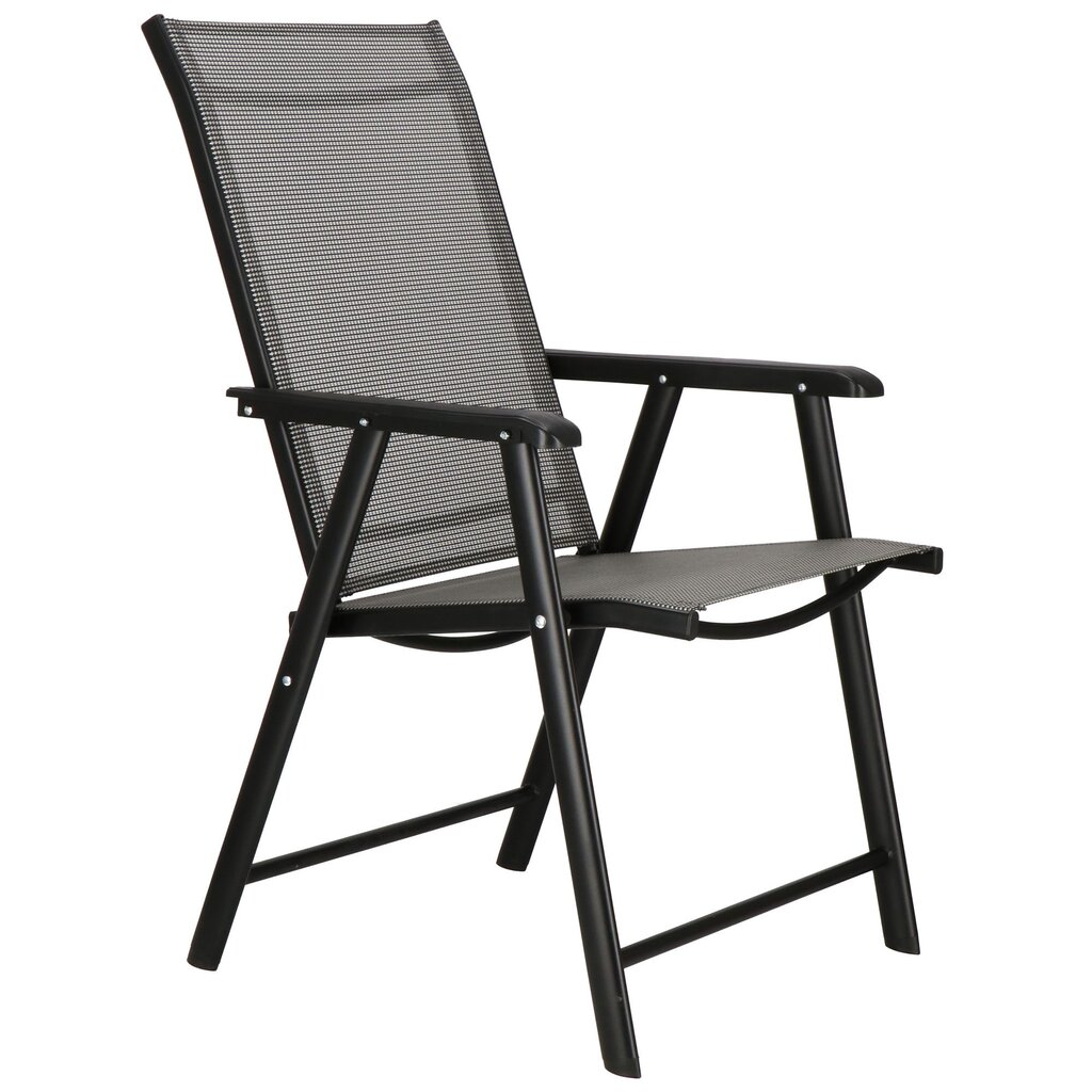 Dārza krēsls Springos GC0022, melns cena un informācija | Dārza krēsli | 220.lv