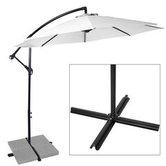 Зонт уличный GU0027, 300 см, светло-серый цена и информация | Зонты, маркизы, стойки | 220.lv