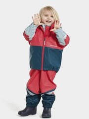 Didriksons bērnu gumijas komplekts WATERMAN, tumši rozā raibs cena un informācija | Lietus apģērbs bērniem | 220.lv
