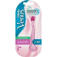 Gillette Venus Sensitive Smooth - Women`s razor + 2 heads цена и информация | Косметика и средства для бритья | 220.lv