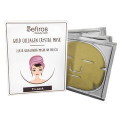 Sejas ādas pret grumbu līdzeklis Sefiros (Gold Collagen Crystal Mask) 3 pcs cena un informācija | Sejas krēmi | 220.lv
