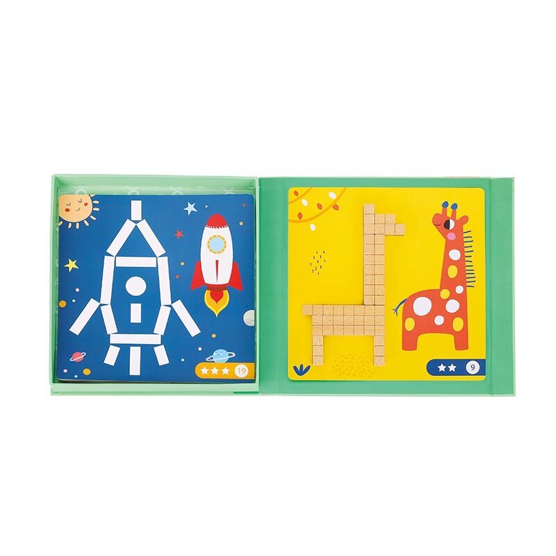 Koka magnētiskie klucīši - Tooky Toy цена и информация | Rotaļlietas zīdaiņiem | 220.lv
