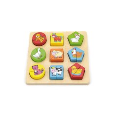 Koka puzle - Dzīvnieki cena un informācija | Rotaļlietas zīdaiņiem | 220.lv