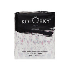 Подгузники KOLORKY "NIGHT", XL (12-16 кг), 17 шт. цена и информация | Подгузники | 220.lv