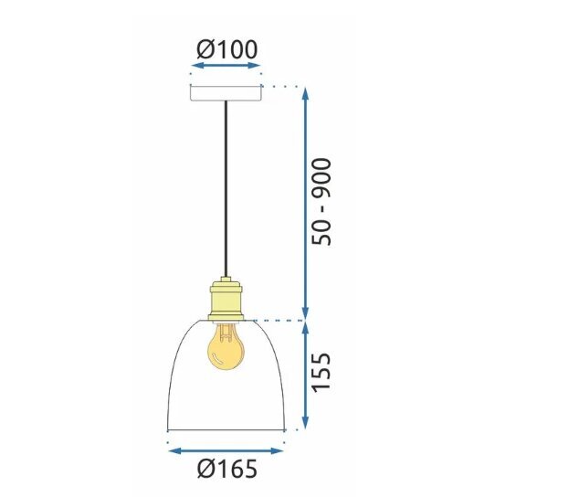 Piekaramā lampa APP1006-1CP WHITE U cena un informācija | Piekaramās lampas | 220.lv