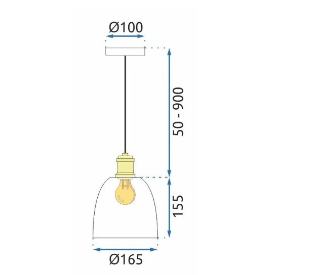 Piekaramā lampa APP1006-1CP WHITE U cena un informācija | Lustras | 220.lv