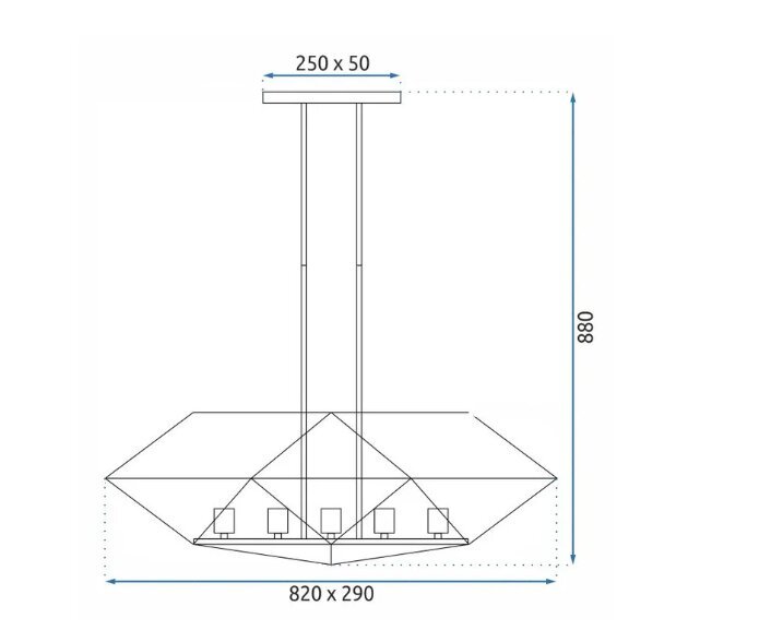 Piekaramā lampa APP1037-5CP цена и информация | Lustras | 220.lv