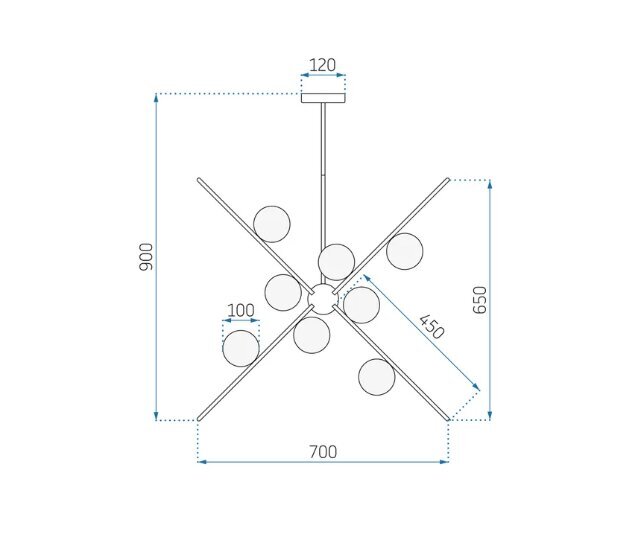 Piekaramā lampa melna APP999-12CP цена и информация | Lustras | 220.lv