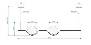 Piekaramā lampa APP981-2CP цена и информация | Люстры | 220.lv