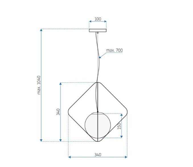 Piekaramā lampa APP1018-1CP cena un informācija | Piekaramās lampas | 220.lv