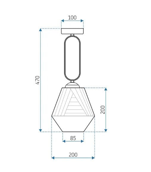 Piekaramā lampa APP1025-1CP cena un informācija | Lustras | 220.lv